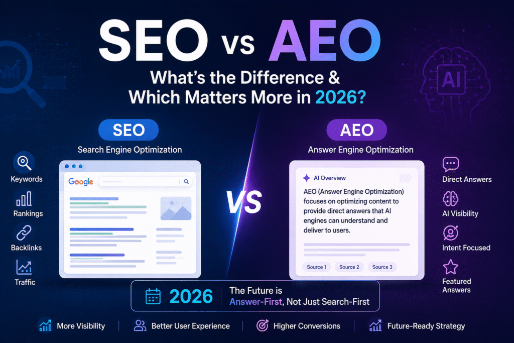 SEO vs AEO: What's the Difference & Which Matters More in 2026?