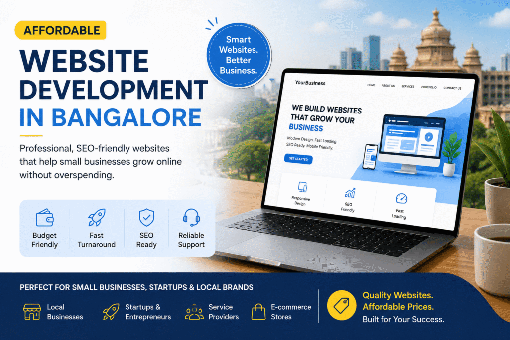 Affordable Website Development in Bangalore: How Small Businesses Can Get Online Without Overspending