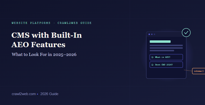 Best CMS Platforms with Built-In AEO Features (2025–2026): What to Look For Before You Build or Rebuild Your Website