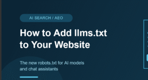 How to Add an llms.txt File to Your Website (The New robots.txt for AI)